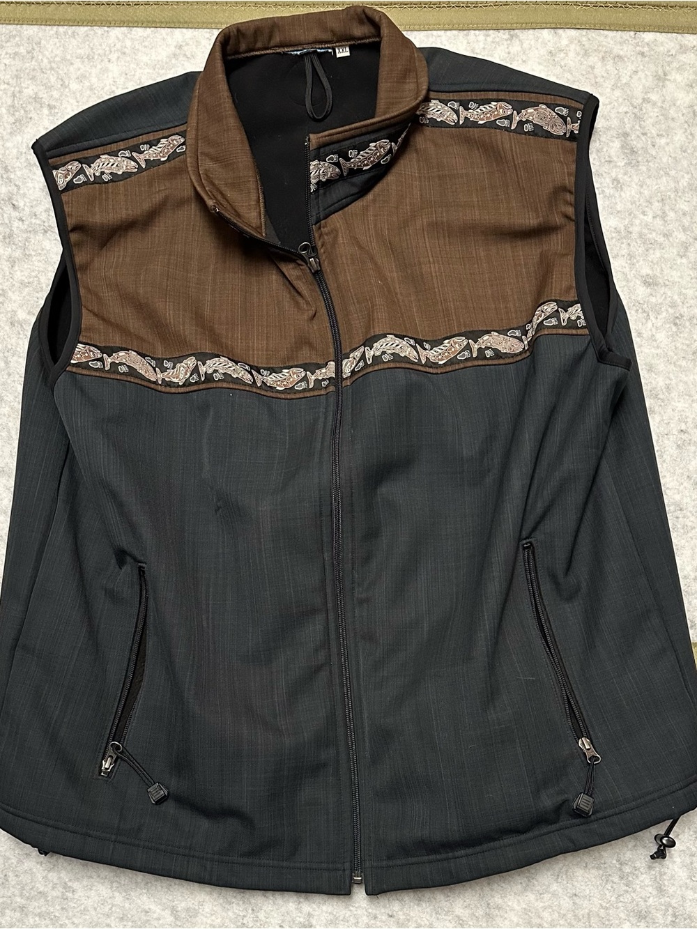 Copper River Fleece Men's XXL Two-Tone Zip-Front Vest